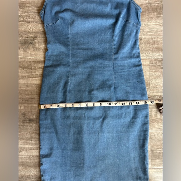 Backless Denim Mini Dress - Picture 9 of 10